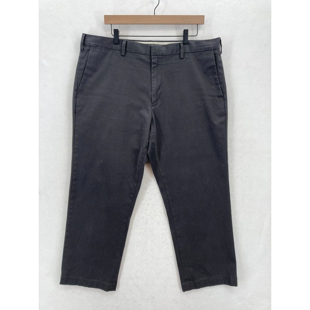 Banana Republic Rapid Movement Aidan Chino Pants Charcoal Gray Cropped 38x26